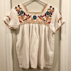 NWT Embroidered Top